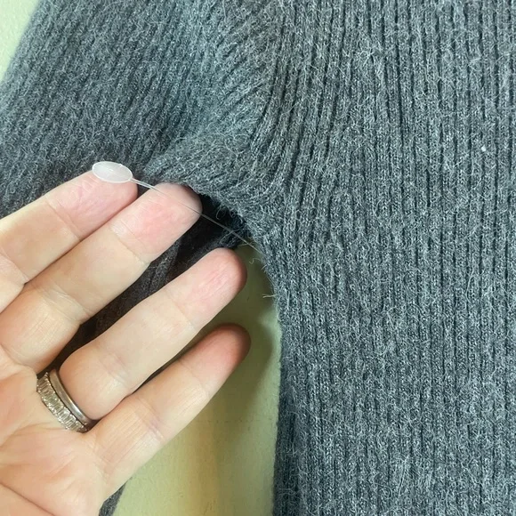 Leith Gray Knit Surplice Top Dress Sz XXS - Picture 9 of 12